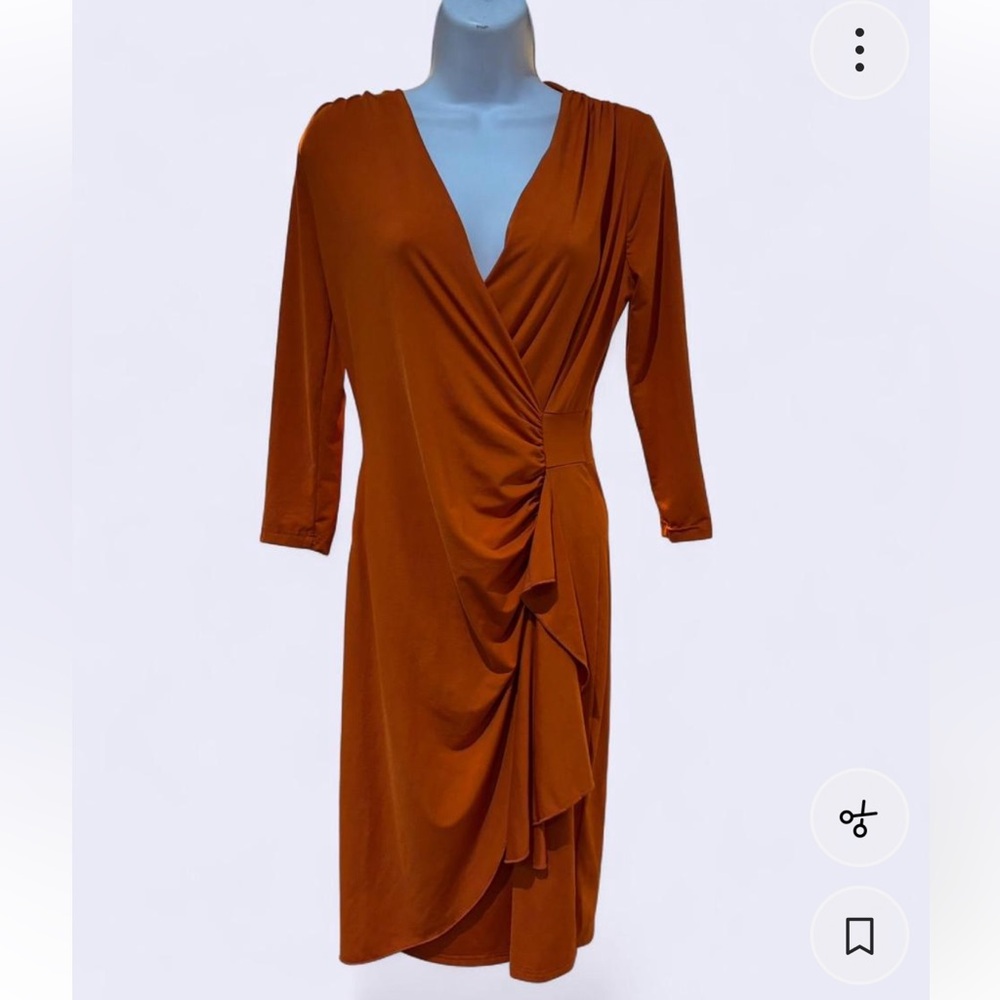 VENUS Asymmetrical Orange Dress